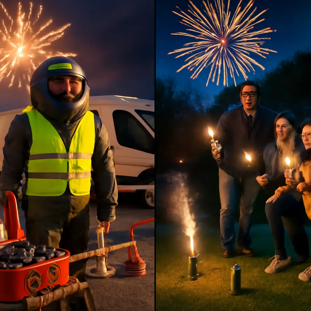Profesionální pyrotechnika vs hobby ohňostroje — bezpečnost a kontrola